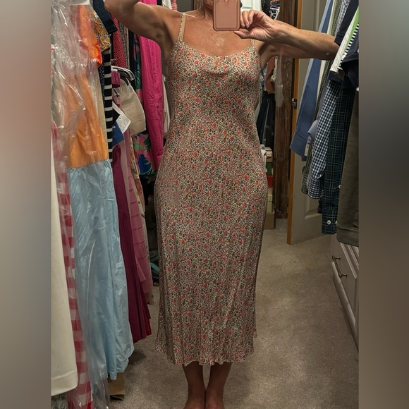 J Crew Slip Dress size 2 Flowers - Picture 1 of 4